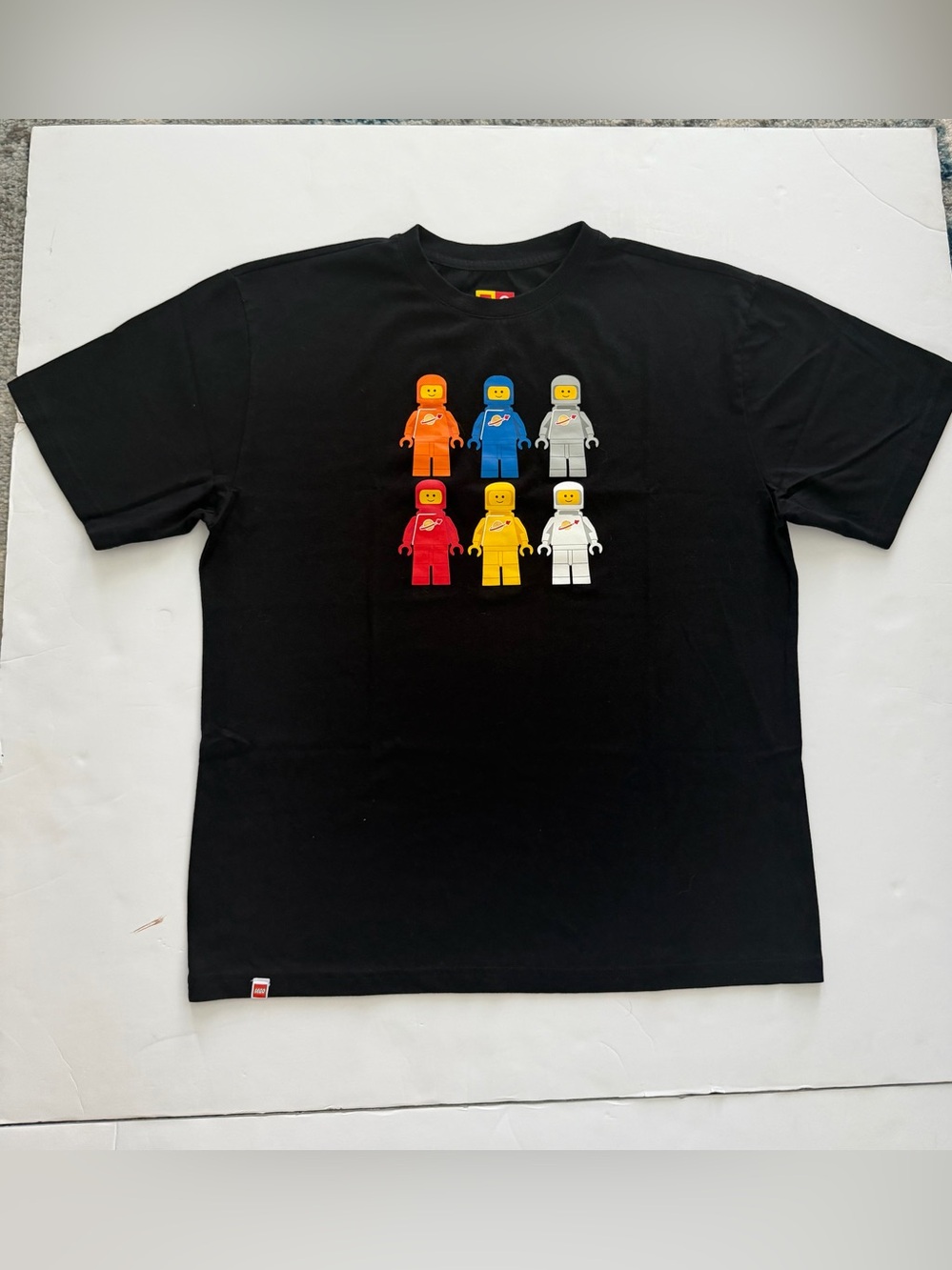 LEGO x Target Men's Graphic T-Shirt Black Astronaut Minifigure Print Size Medium